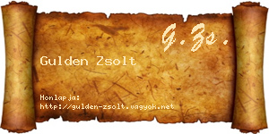 Gulden Zsolt névjegykártya